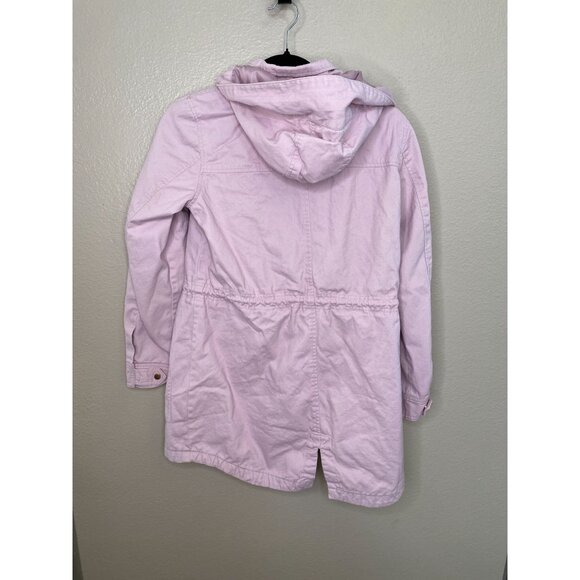Coffeeshop New York Womens Pink Hooded Jacket M 100% Cotton Heavy Pockets - Picture 3 of 8